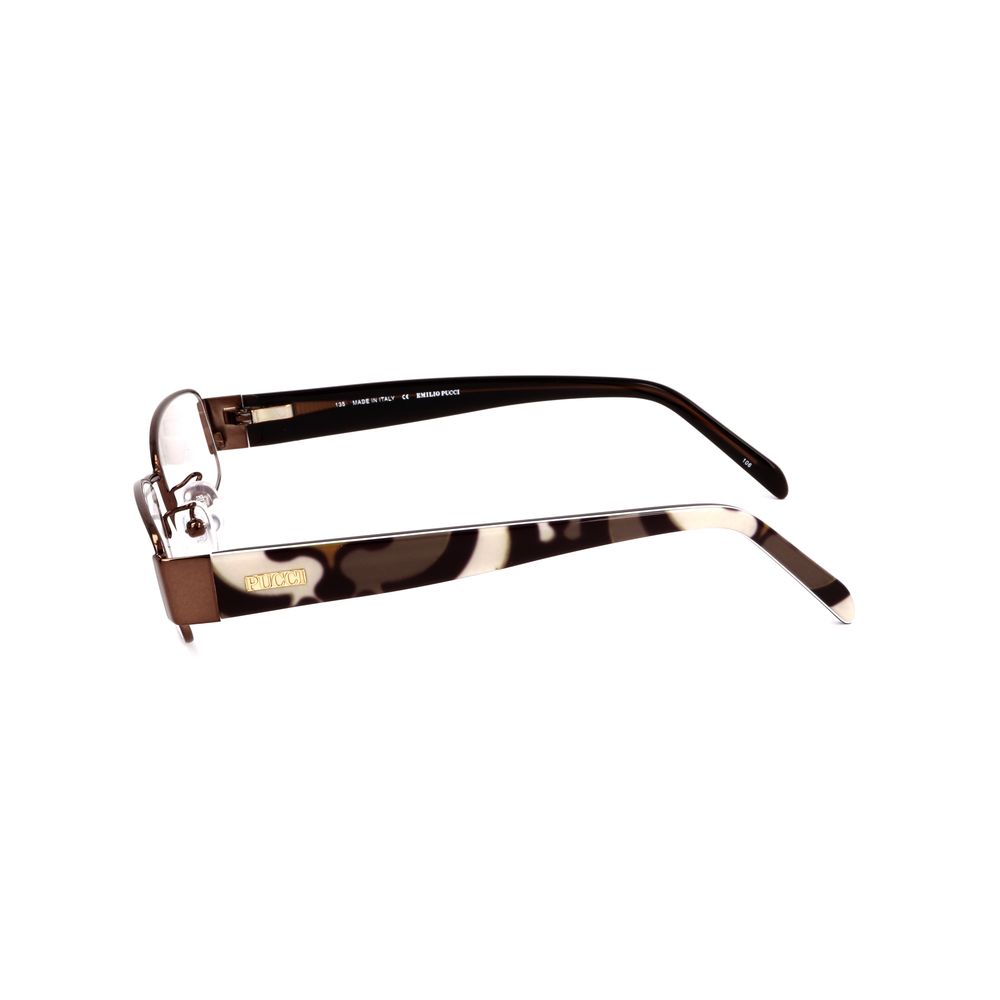 Emilio Pucci Brown Metal Frames