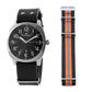 Folli Follie Black Leather Dress Watch
