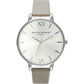 Olivia Burton Gray Leather Dress Watch