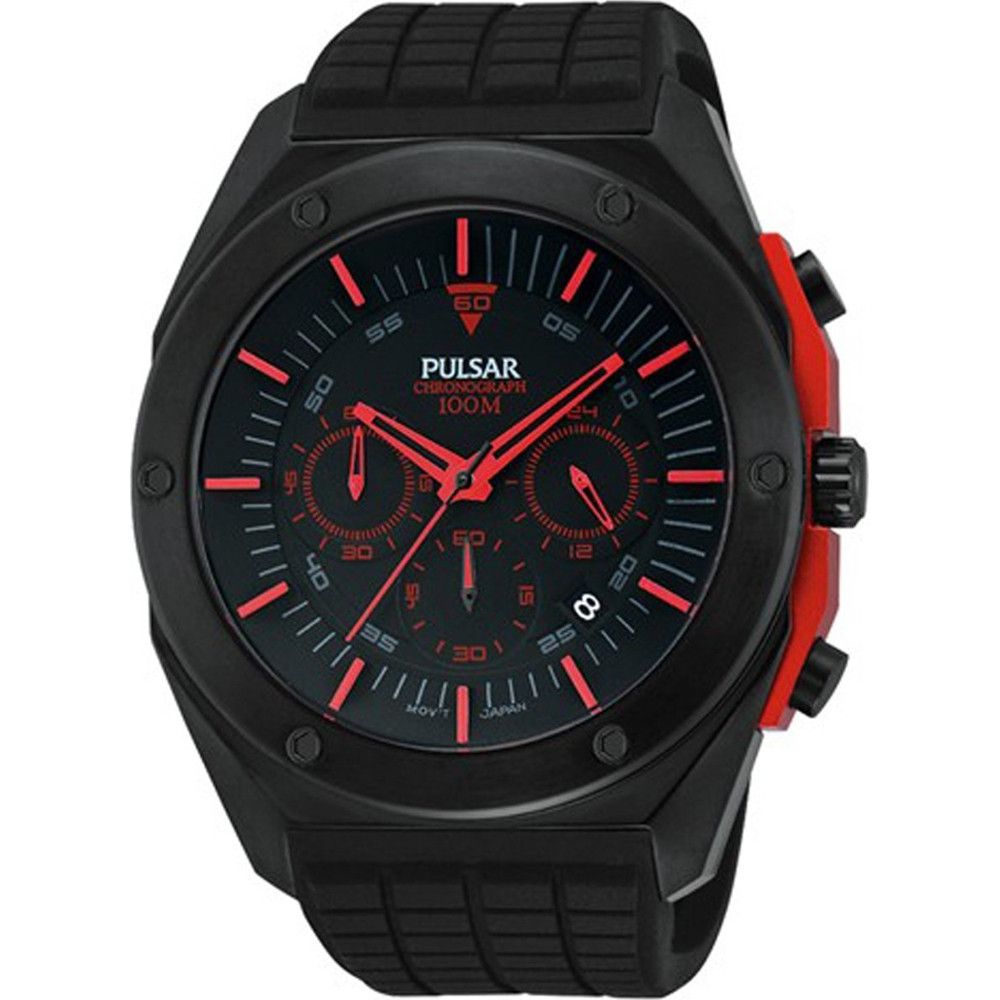 Pulsar Black Rubber Watch