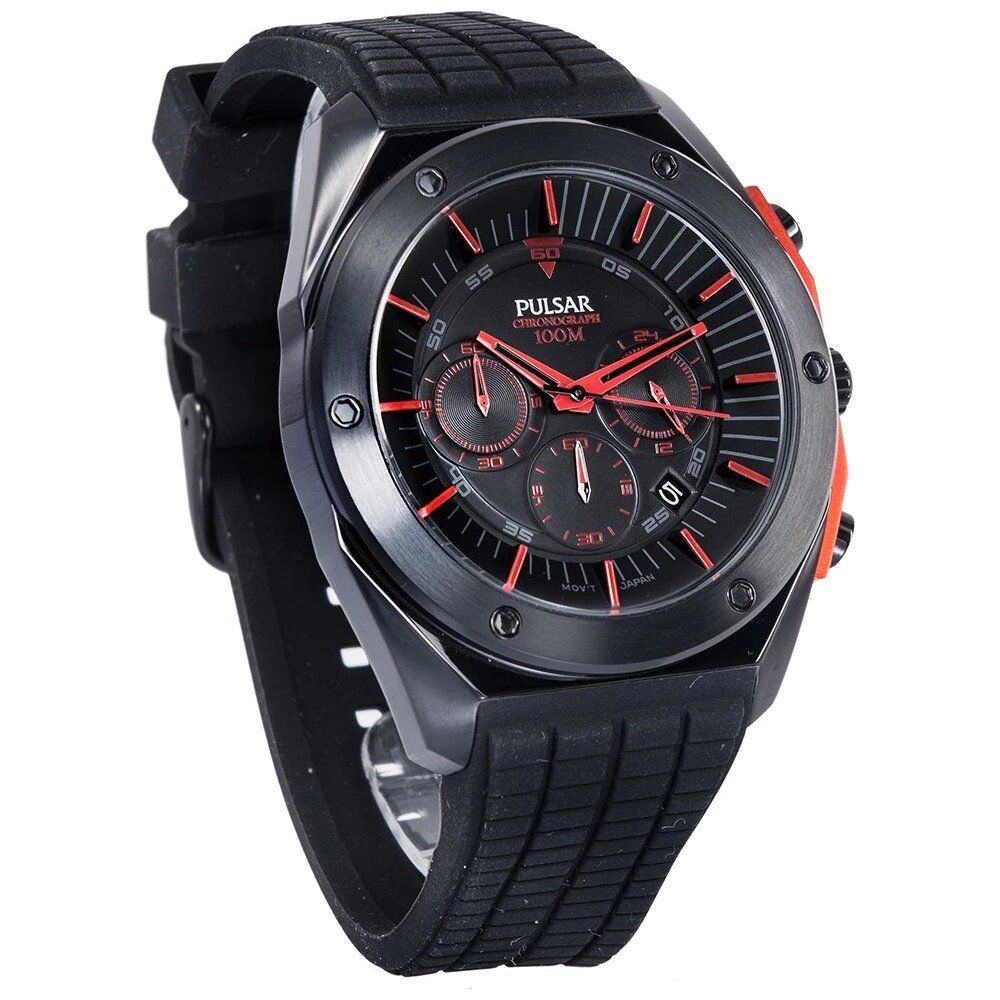 Pulsar Black Rubber Watch