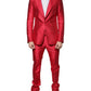 Dolce & Gabbana Red Polyester Single Breasted Formal Suit