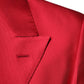 Dolce & Gabbana Red Polyester Single Breasted Formal Suit