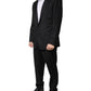 Dolce & Gabbana Black Wool Single Breasted Formal Suit