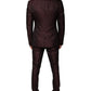 Dolce & Gabbana Maroon Deck Card Crown 2 Piece Formal Suit