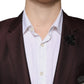 Dolce & Gabbana Maroon Deck Card Crown 2 Piece Formal Suit