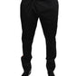 Dolce & Gabbana Black Cotton Stretch Skinny Men Dress Pants
