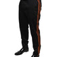 Dolce & Gabbana Black Cotton Stretch Skinny Men Dress Pants