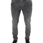 Dolce & Gabbana Dark Gray Cotton Stretch Skinny Denim Jeans