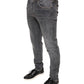 Dolce & Gabbana Dark Gray Cotton Stretch Skinny Denim Jeans