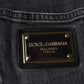 Dolce & Gabbana Dark Gray Tattered Cotton Skinny Denim Jeans