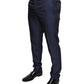 Dolce & Gabbana Blue Polyester Formal Tuxedo Pants