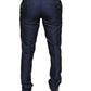 Dolce & Gabbana Blue Polyester Formal Tuxedo Pants