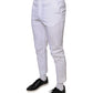 Dolce & Gabbana White Cotton Skinny Dress Pants