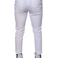 Dolce & Gabbana White Cotton Skinny Dress Pants