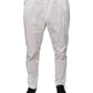 Dolce & Gabbana White Cotton Skinny Dress Pants