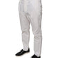 Dolce & Gabbana White Cotton Skinny Dress Pants