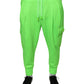 Dolce & Gabbana Neon Green Polyester Cargo Jogger Sweatpants Pants