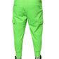 Dolce & Gabbana Neon Green Polyester Cargo Jogger Sweatpants Pants