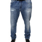Dolce & Gabbana Blue Washed Cotton Stretch Men Denim Jeans