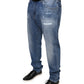 Dolce & Gabbana Blue Washed Cotton Stretch Men Denim Jeans