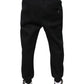Dolce & Gabbana Black Modal DG Logo Jogger Men Sweatpants Pants