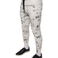 Dolce & Gabbana White Printed Cotton Jogger Sweatpants Pants
