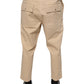 Don The Fuller Beige HOUSTON Men Cropped Dress Pants