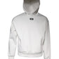 Dolce & Gabbana White D&G Logo Hooded Men Sweatshirt Sweater