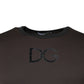 Dolce & Gabbana Brown Logo Cotton Crew Neck Pullover Sweater