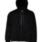 Dolce & Gabbana Black Leopard Cotton Hooded Full Zip Sweater