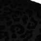 Dolce & Gabbana Black Leopard Cotton Hooded Full Zip Sweater