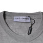Dolce & Gabbana Light Gray Wool Crew Neck Pullover Sweater