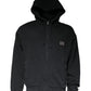Dolce & Gabbana Black Logo Plaque Hooded Full Zip Sweater