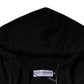 Dolce & Gabbana Black Logo Plaque Hooded Full Zip Sweater