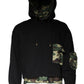 Dolce & Gabbana Black Pocket CottonHooded Sweatshirt Sweater