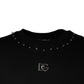 Dolce & Gabbana Black Logo Stud Pullover Sweatshirt Sweater