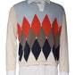 Ballantyne Multicolor Patterned Collared Long Sleeves Pullover Sweater
