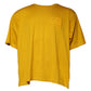 Dolce & Gabbana Mustard Embossed Logo Crew Neck T-shirt