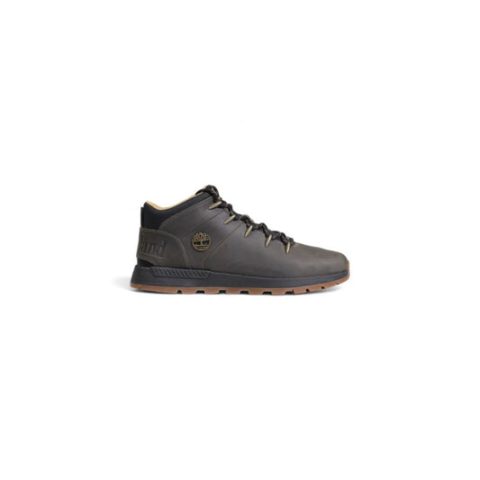 Timberland Gray Leather Leather Sneaker