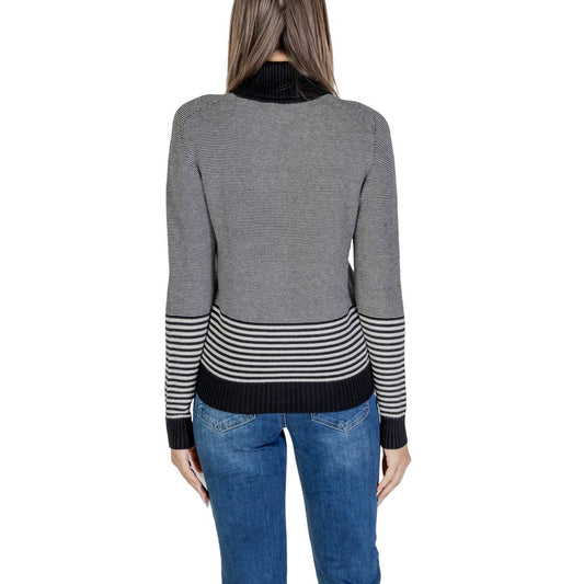 Sandro Ferrone Black And White Viscose Sweater