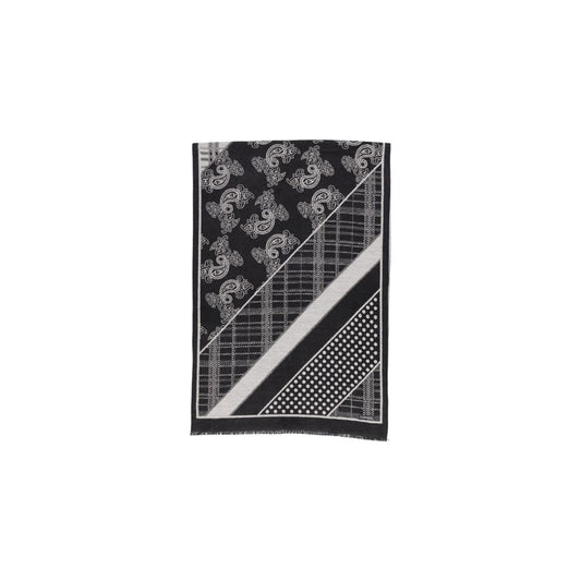 Sandro Ferrone Black Viscose Scarf