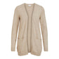 Vila Clothes Beige Viscose Cardigan