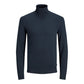 Jack Jones Blue Cotton Turtleneck