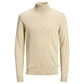 Jack Jones Beige Cotton Turtleneck Mens Sweater