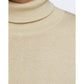 Jack Jones Beige Cotton Turtleneck Mens Sweater
