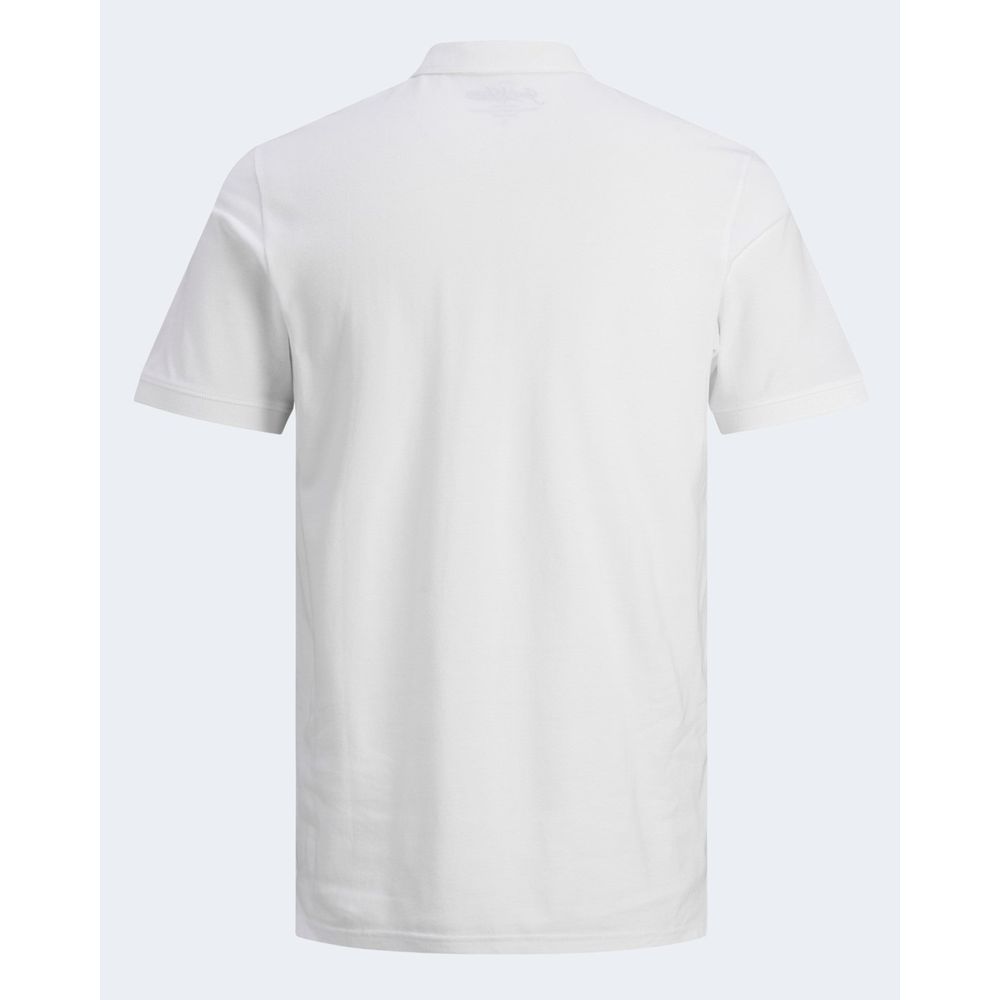 Jack Jones White Cotton Polo Shirt