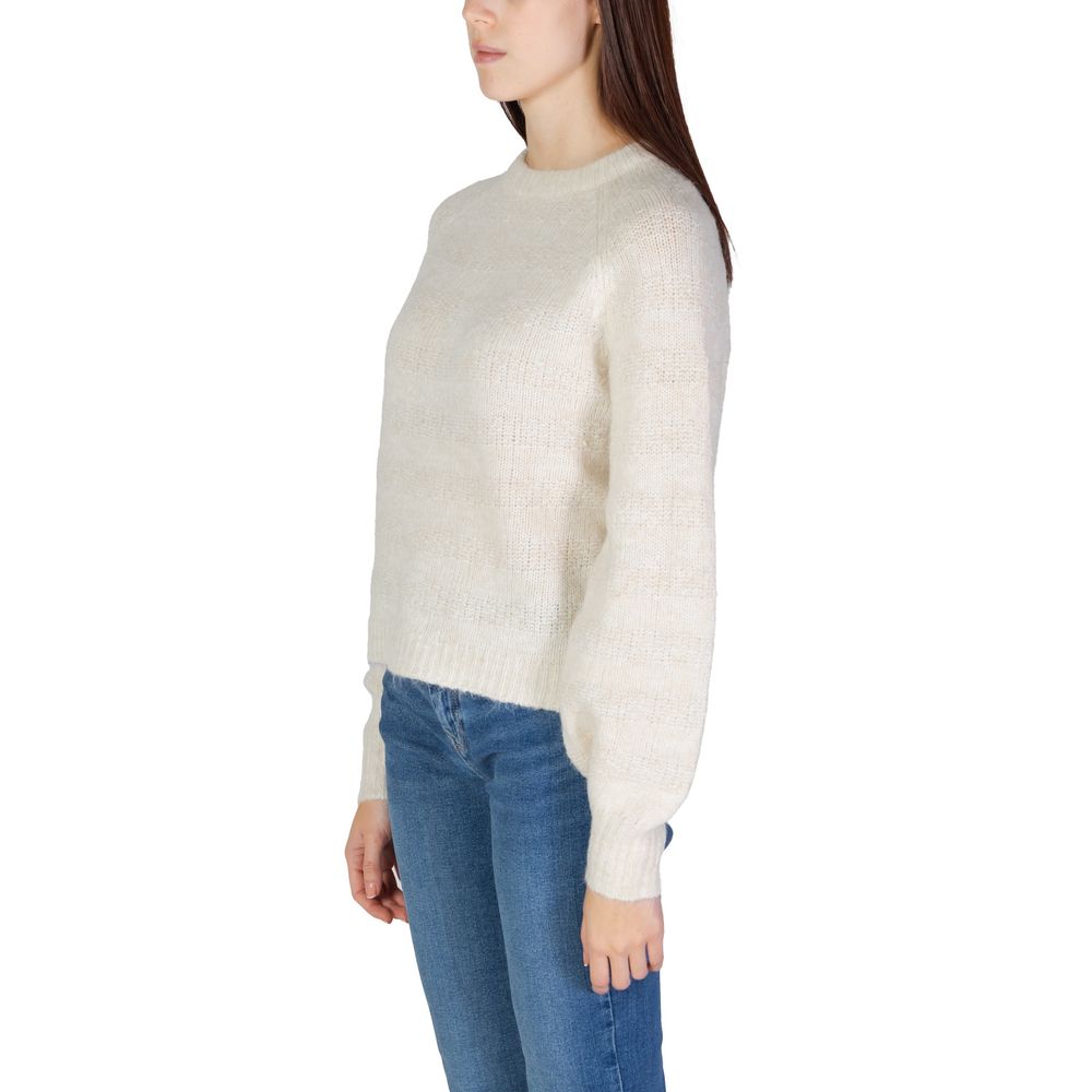 Only Cream Polyester Sweater