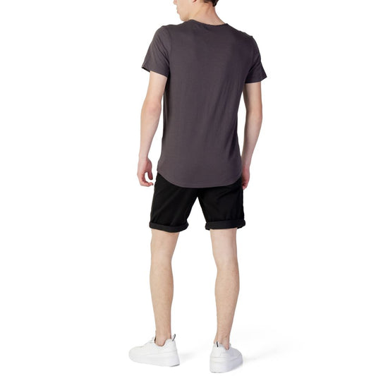 Jack Jones Gray Cotton Cotton T-Shirt