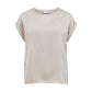 Vila Clothes Gold Cotton Tops & T-Shirt